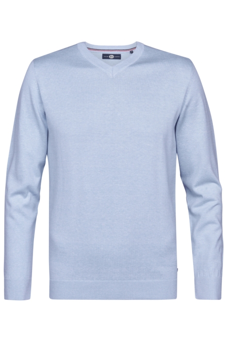 Petrol Industries blauwe heren trui | Vooraanzicht