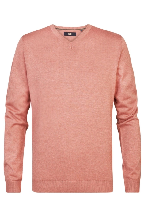 Petrol Industries oranje heren trui | Vooraanzicht