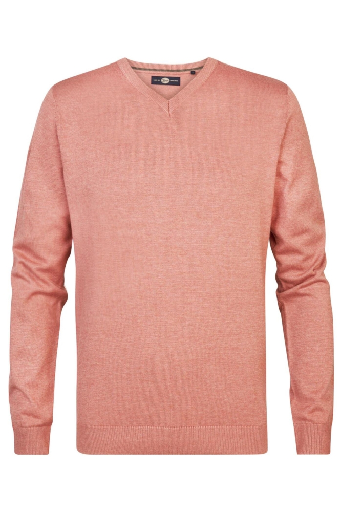 Petrol Industries oranje heren trui | Vooraanzicht