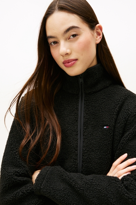 Tommy Jeans zwarte dames vest | Close up