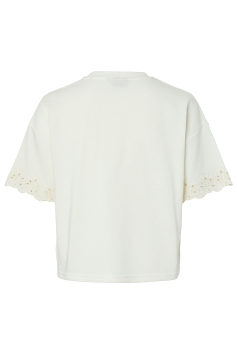 Pieces witte dames t-shirt | Achteraanzicht