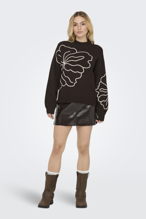 Jacqueline de Yong bruine dames trui | Model