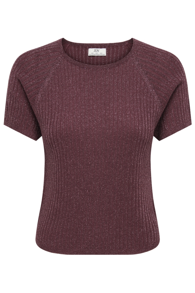 Jacqueline de Yong bordeaux dames t-shirt | Vooraanzicht