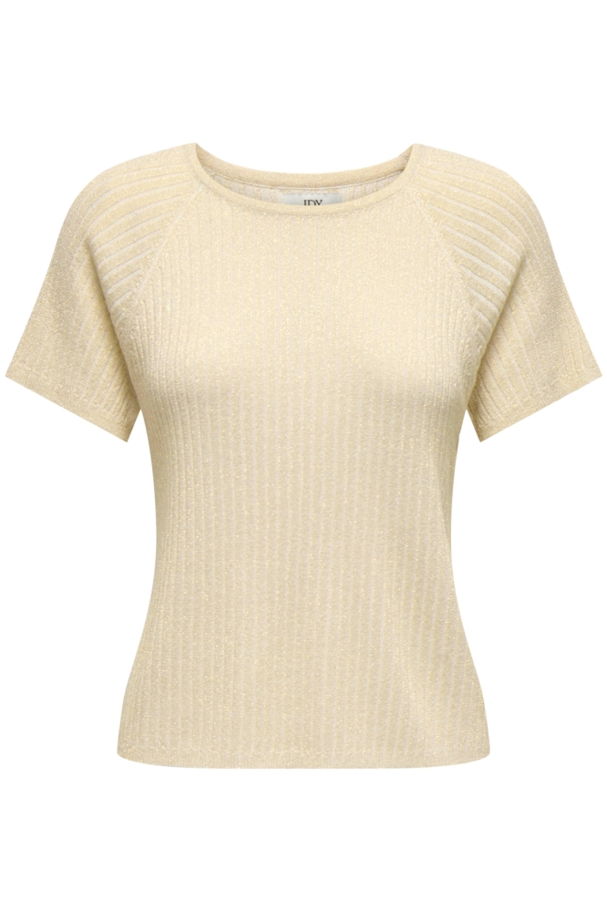 Jacqueline de Yong taupe dames t-shirt | Vooraanzicht