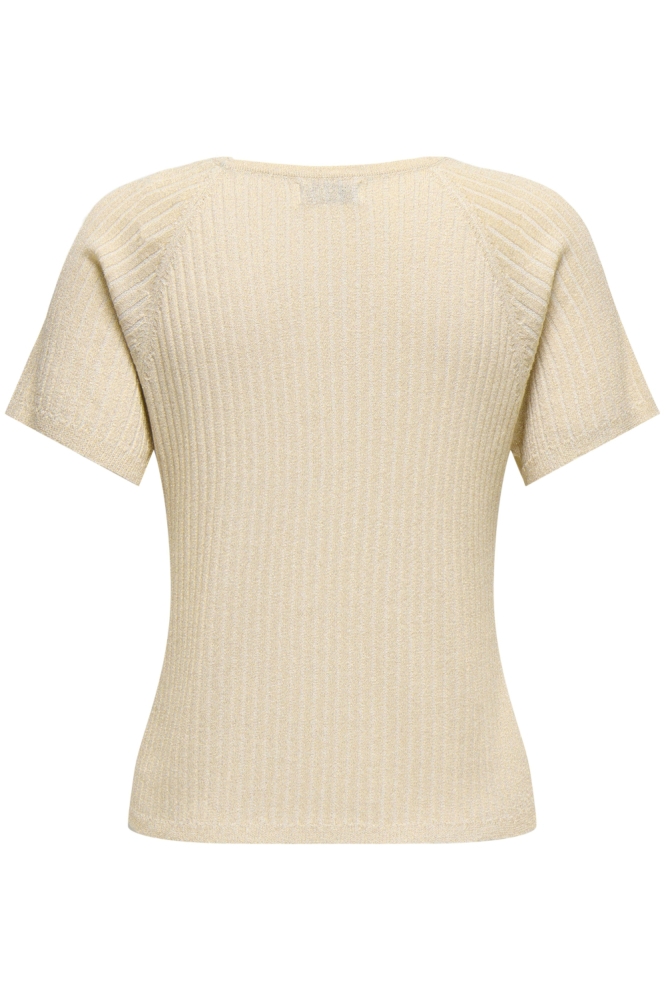 Jack & Jones taupe dames t-shirt | Achteraanzicht