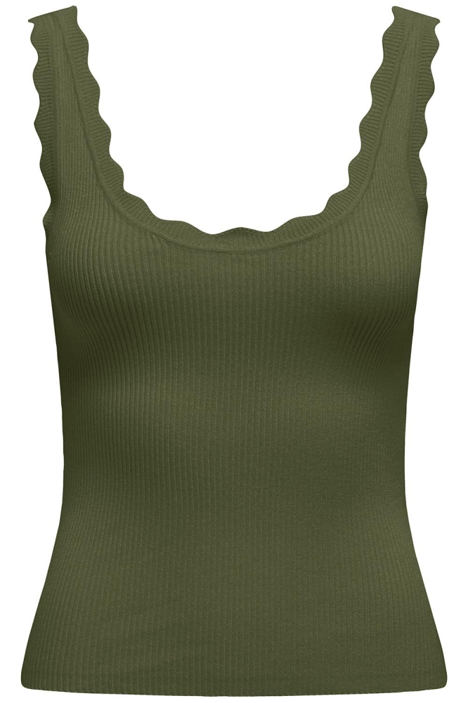 Jacqueline de Yong groene dames top | Vooraanzicht