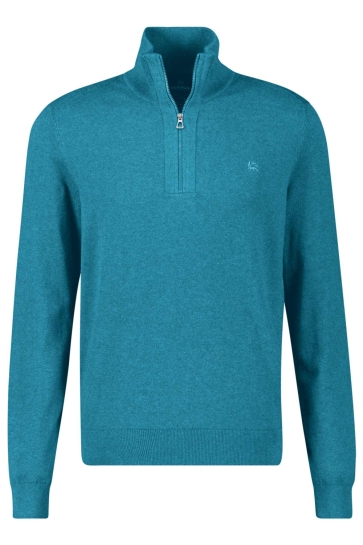 Lerros strick 1/1 arm Blauw