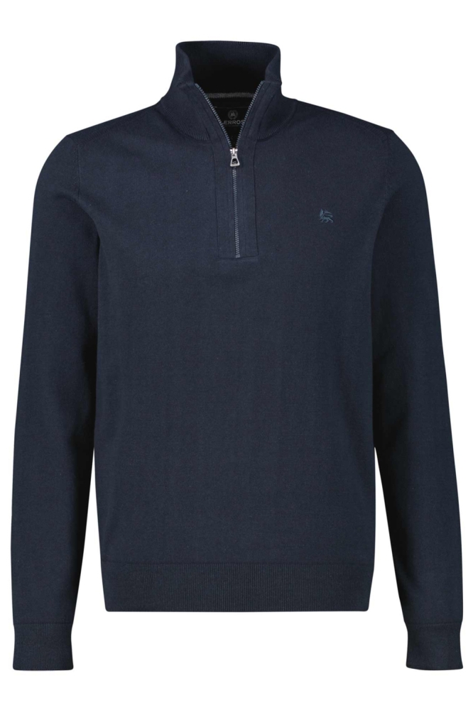 Lerros blauwe heren trui | Vooraanzicht