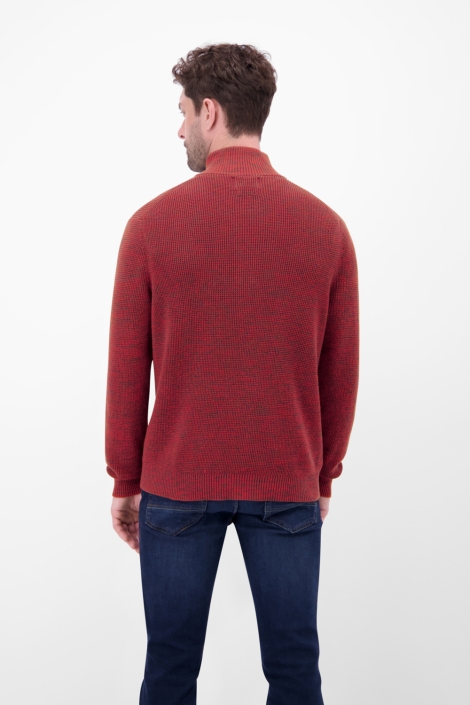 Lerros rode heren trui | Model achteraanzicht