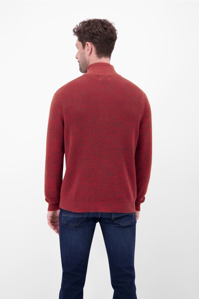 Lerros rode heren trui | Model achteraanzicht