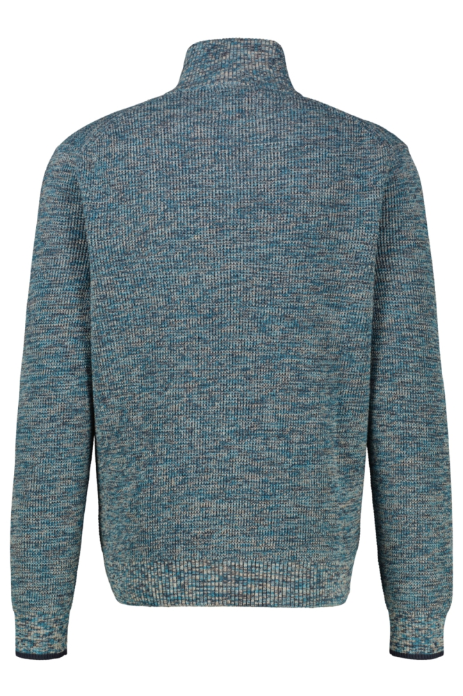 Lerros blauwe heren trui | Achteraanzicht