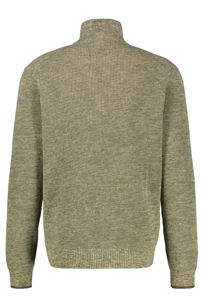 Lerros groene heren trui | Achteraanzicht