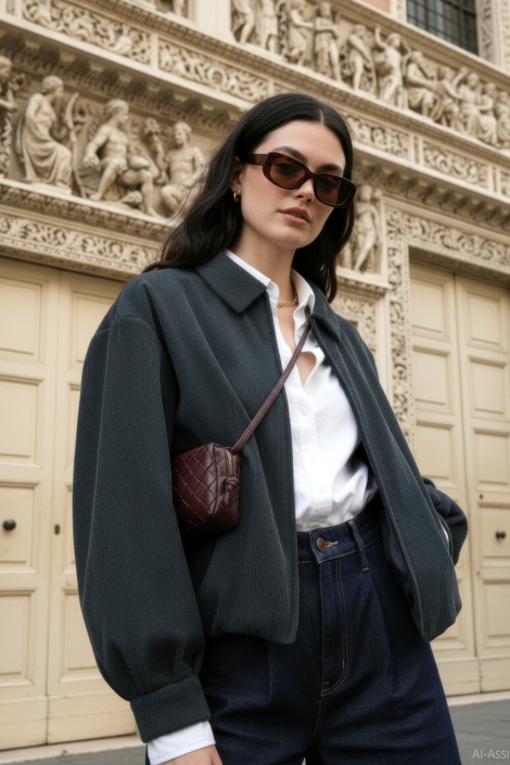 Hypedrop grijze dames jas | Sfeerbeeld, In situatie