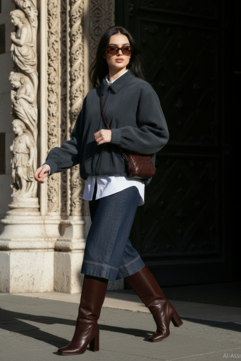 Hypedrop grijze dames jas | Sfeerbeeld, In situatie