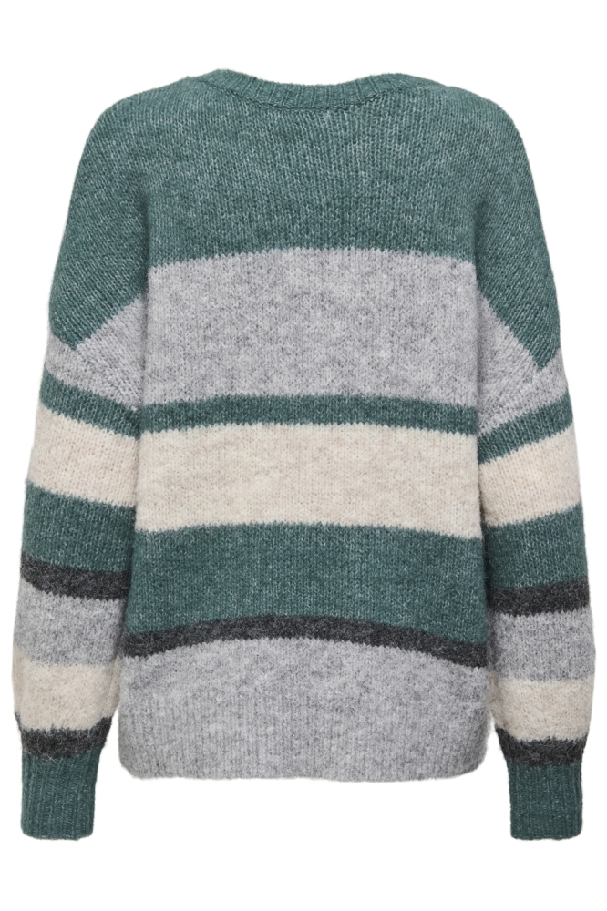 Jacqueline de Yong groene dames trui | Achteraanzicht