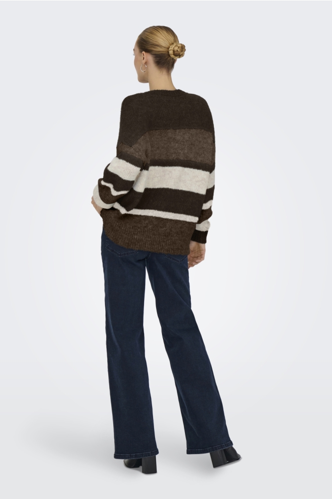 Jacqueline de Yong bruine dames trui | Model