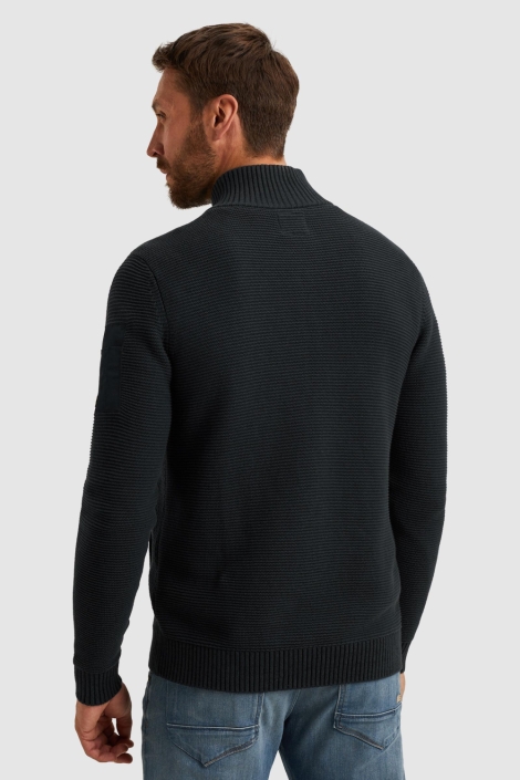 PME legend blauwe heren vest | Model achteraanzicht