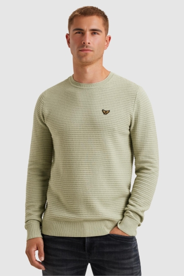 PME legend r-neck cotton mouline Groen