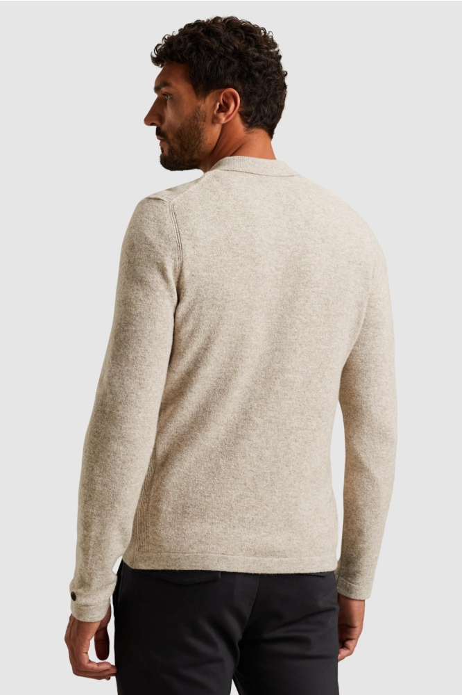 Cast Iron beige heren vest | Model achteraanzicht