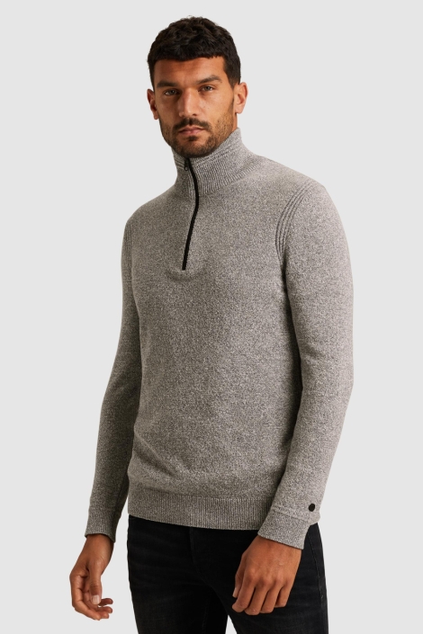 Cast Iron blauwe heren trui | Model zijaanzicht