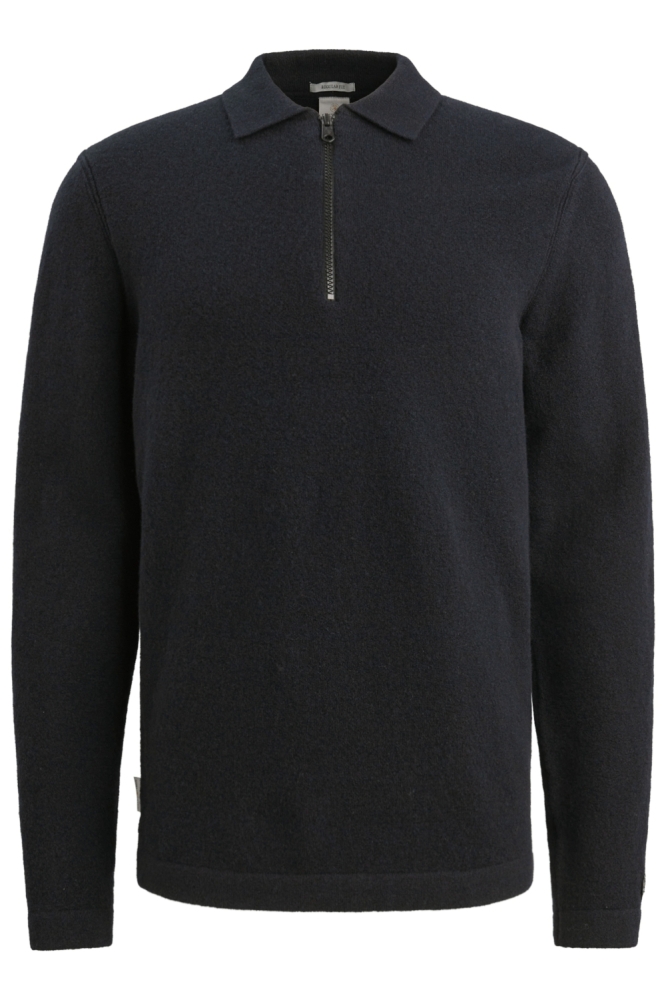 Cast Iron blauwe heren polo | Vooraanzicht