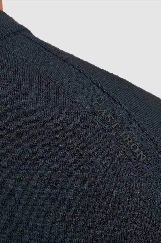 Cast Iron blauwe heren trui | Kleurstaal