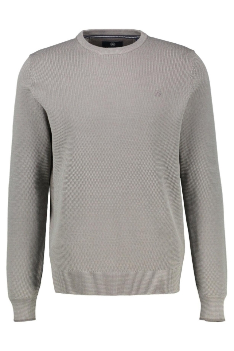 Lerros grijze heren trui | Vooraanzicht