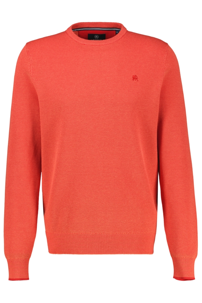 Lerros oranje heren trui | Vooraanzicht