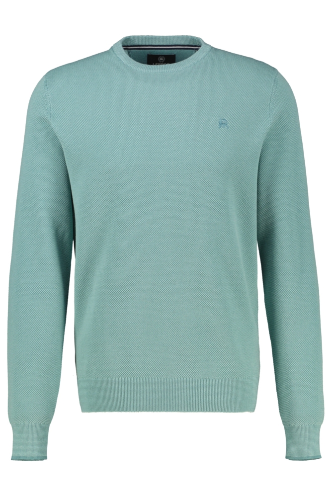 Lerros groene heren trui | Vooraanzicht