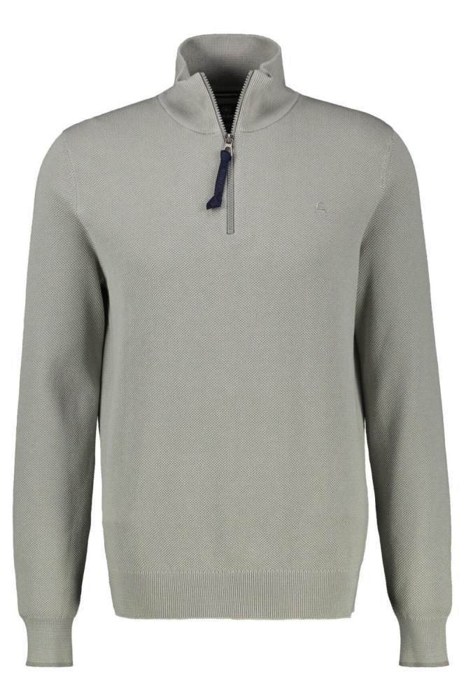 Lerros grijze heren trui | Vooraanzicht