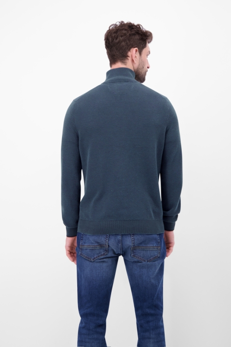 Lerros blauwe heren trui | Model achteraanzicht