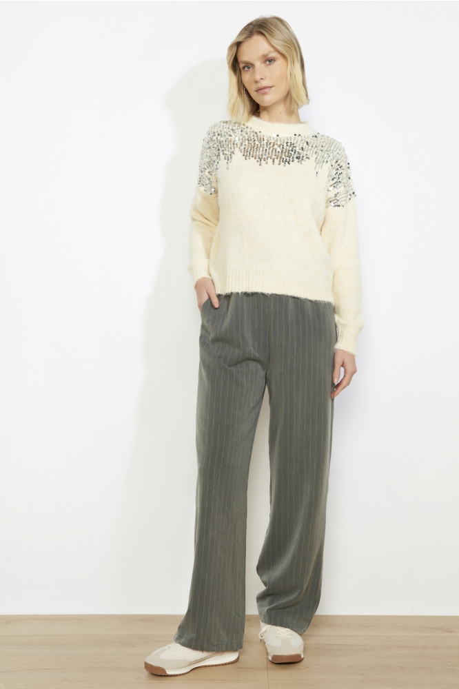 LolaLiza ecru dames trui | Model