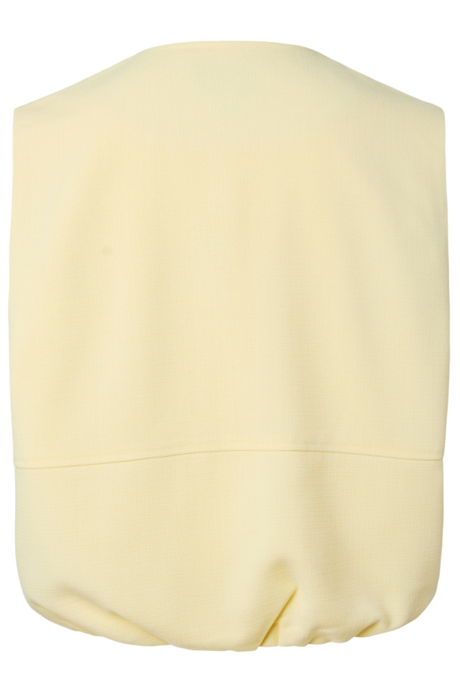 Pieces gele dames gilet | Achteraanzicht