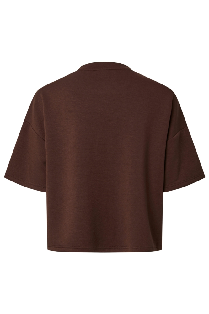 Pieces bruine dames sweater | Achteraanzicht