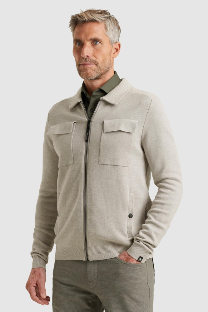 Vanguard grijze heren vest | Model zijaanzicht