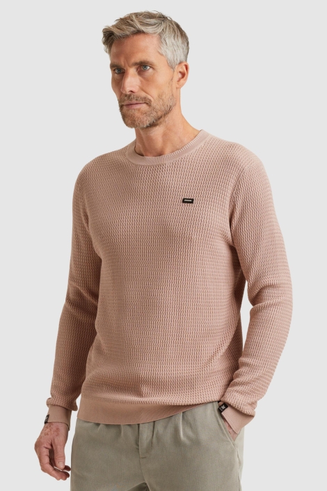 Vanguard roze heren trui | Model zijaanzicht