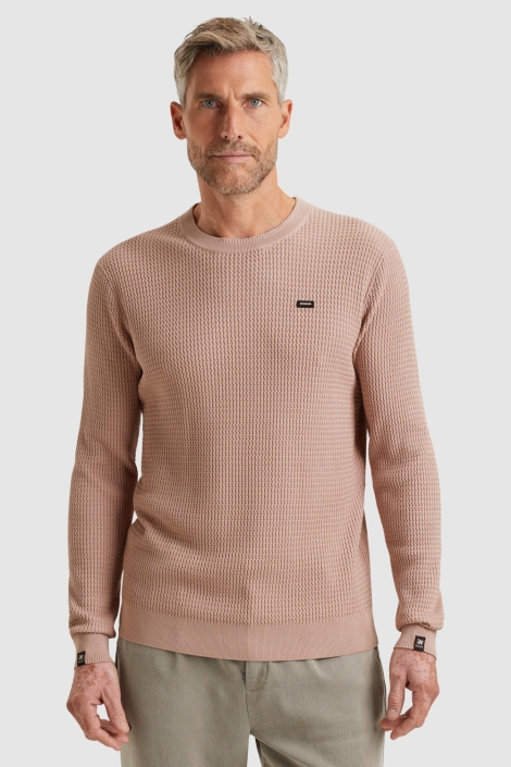 Vanguard roze heren trui | Model vooraanzicht