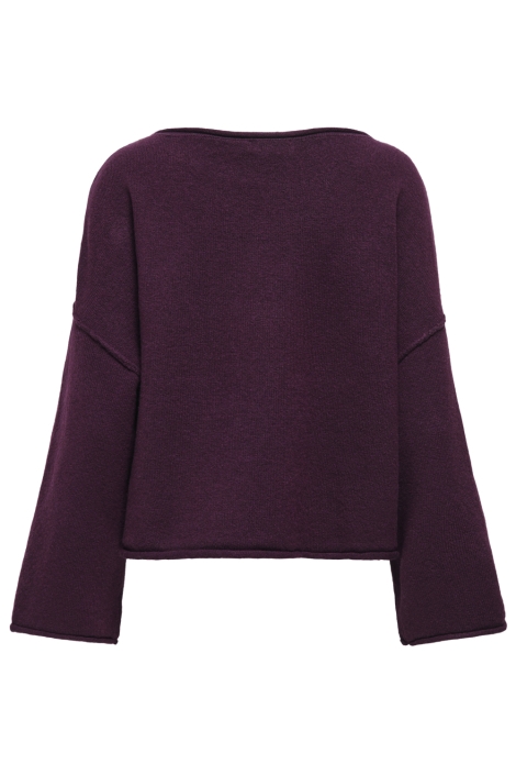 Jacqueline de Yong bordeaux dames trui | Achteraanzicht