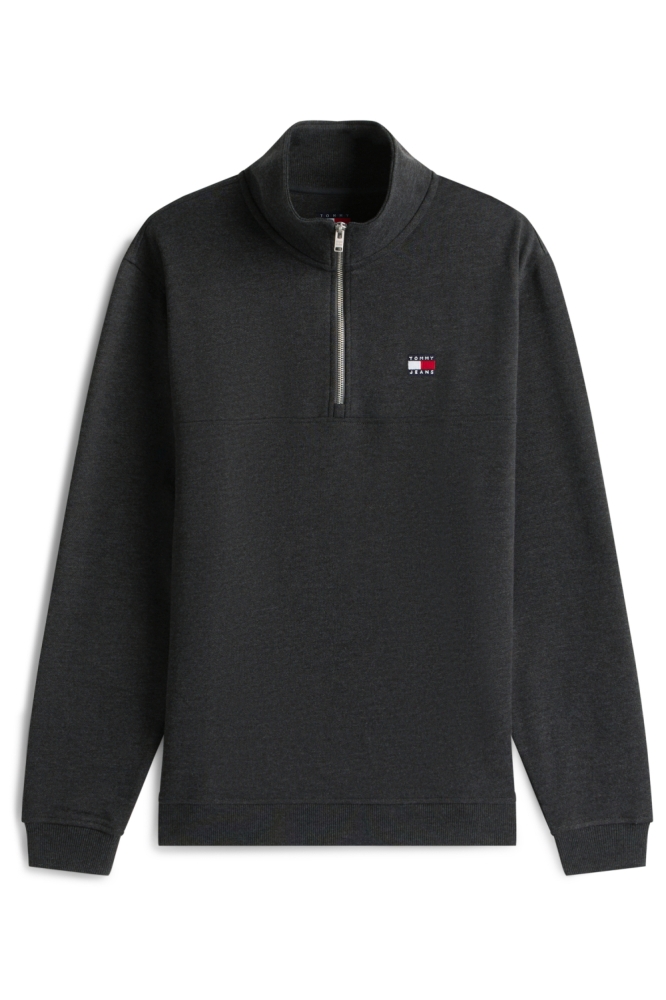 Tommy Jeans zwarte heren sweater | Vooraanzicht