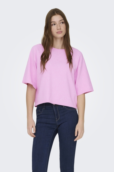 Only roze dames trui | Model vooraanzicht