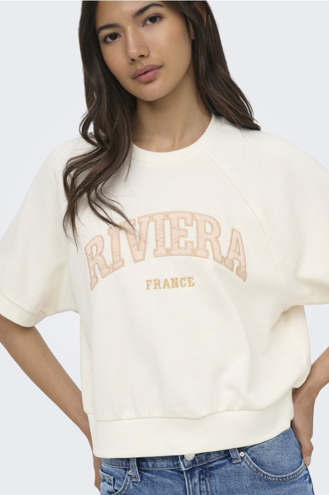 Only beige dames sweater | Close up