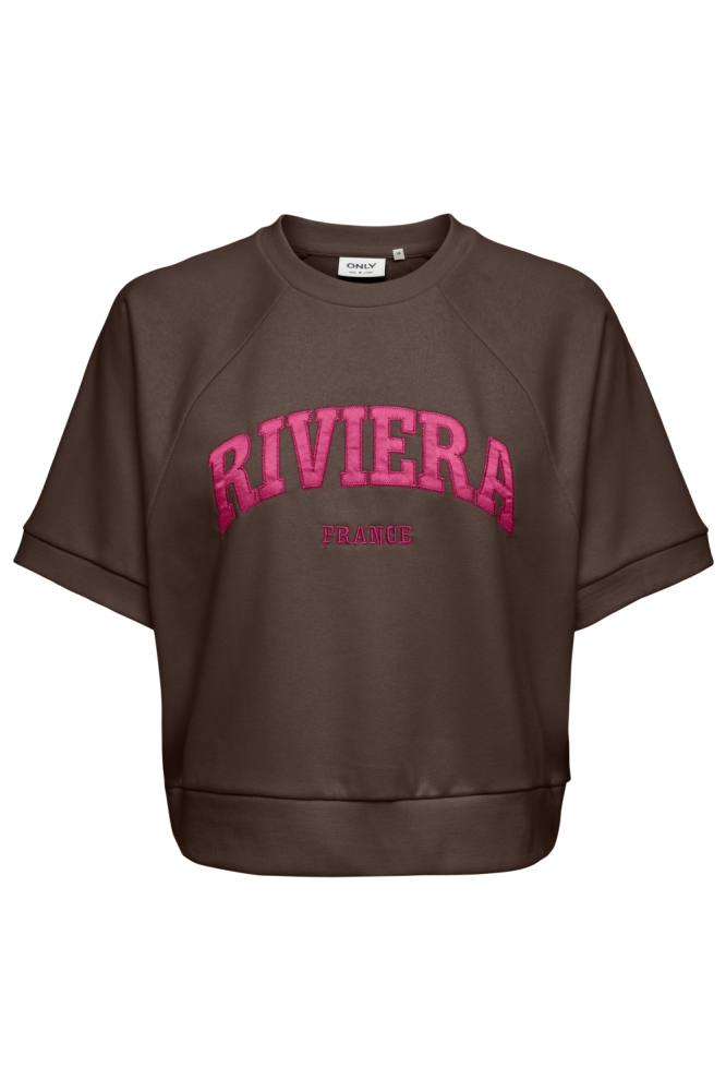 Only bruine dames sweater | Vooraanzicht