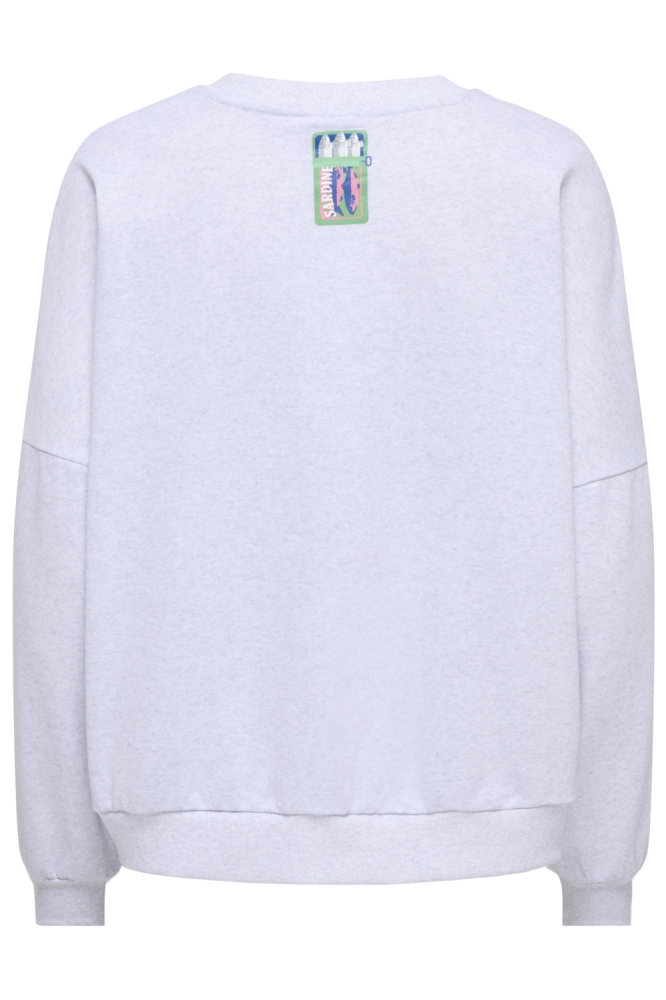 Only grijze dames sweater | Achteraanzicht