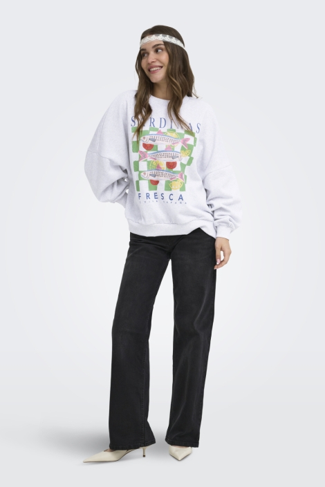 Only grijze dames sweater | Model