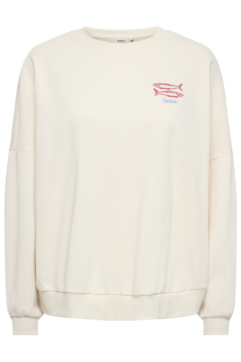 Only ecru dames sweater | Vooraanzicht