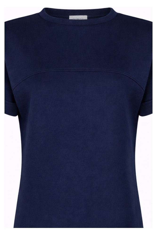 Zoso blauwe dames t-shirt | Close up