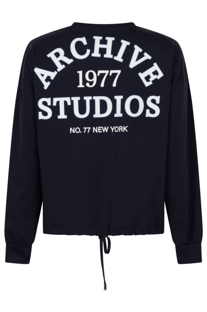 Zoso blauwe dames sweater | Achteraanzicht