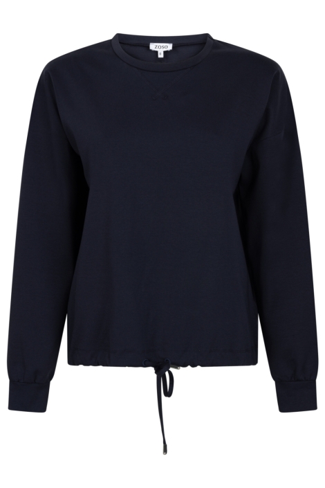 Zoso blauwe dames sweater | Vooraanzicht