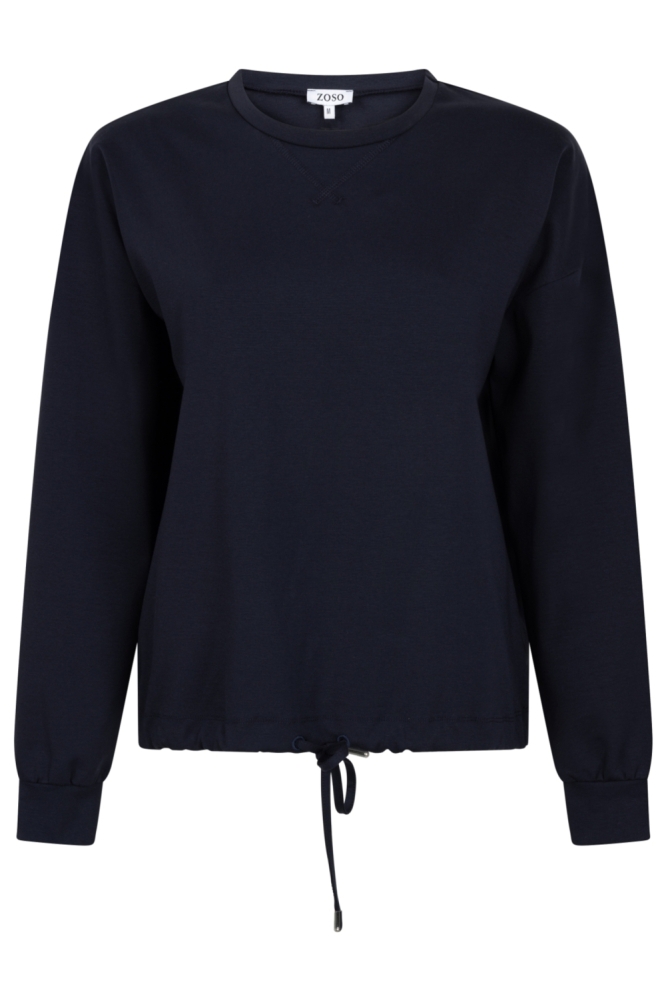 Zoso blauwe dames sweater | Vooraanzicht