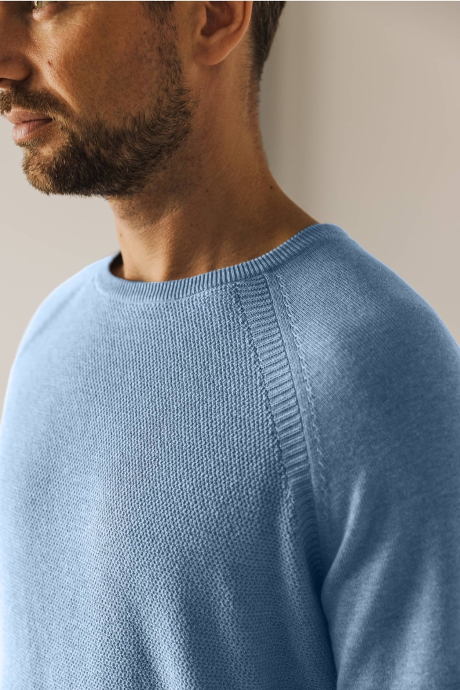 State of Art blauwe heren trui | Close up